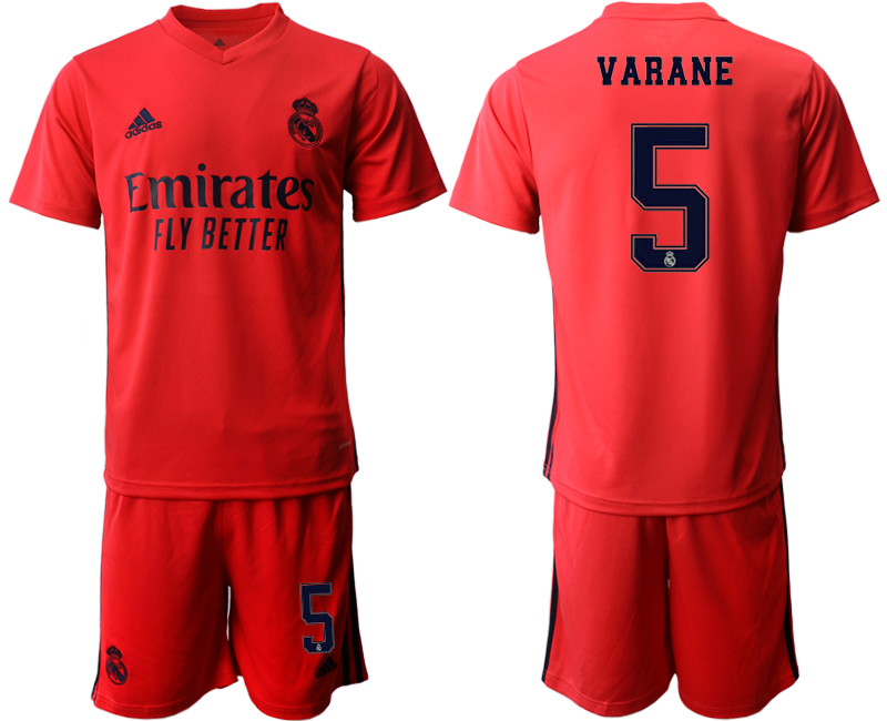 Men 2020-2021 club Real Madrid away #5 red Soccer Jerseys